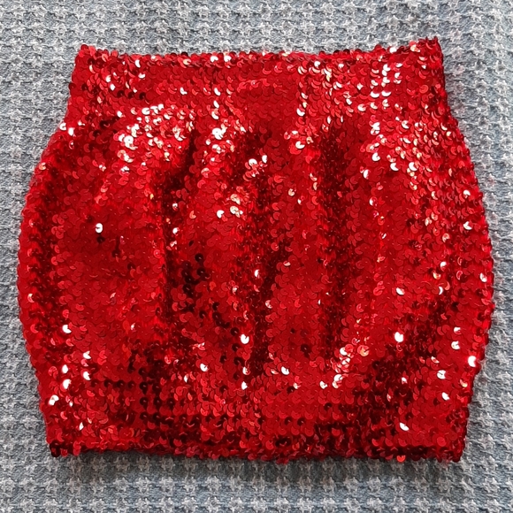 SEXY RED TUBE TOP, LARGE - Picture 1 of 6